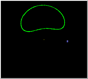 The simulation cruithne.gsim shows Cruithne in a rotating frame. Watch as it orbits the Sun in a kidney bean shape orbit. 